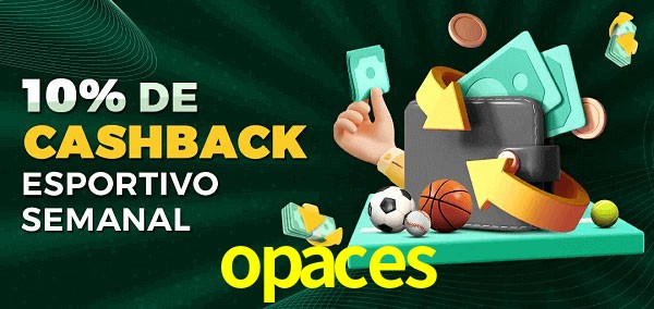10% de bônus de cashback na opaces